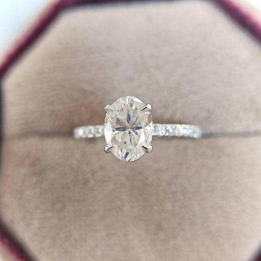 1.50CT Oval Cut Traditional Lab-Grown Diamond Engagement Ring - JBR Jeweler