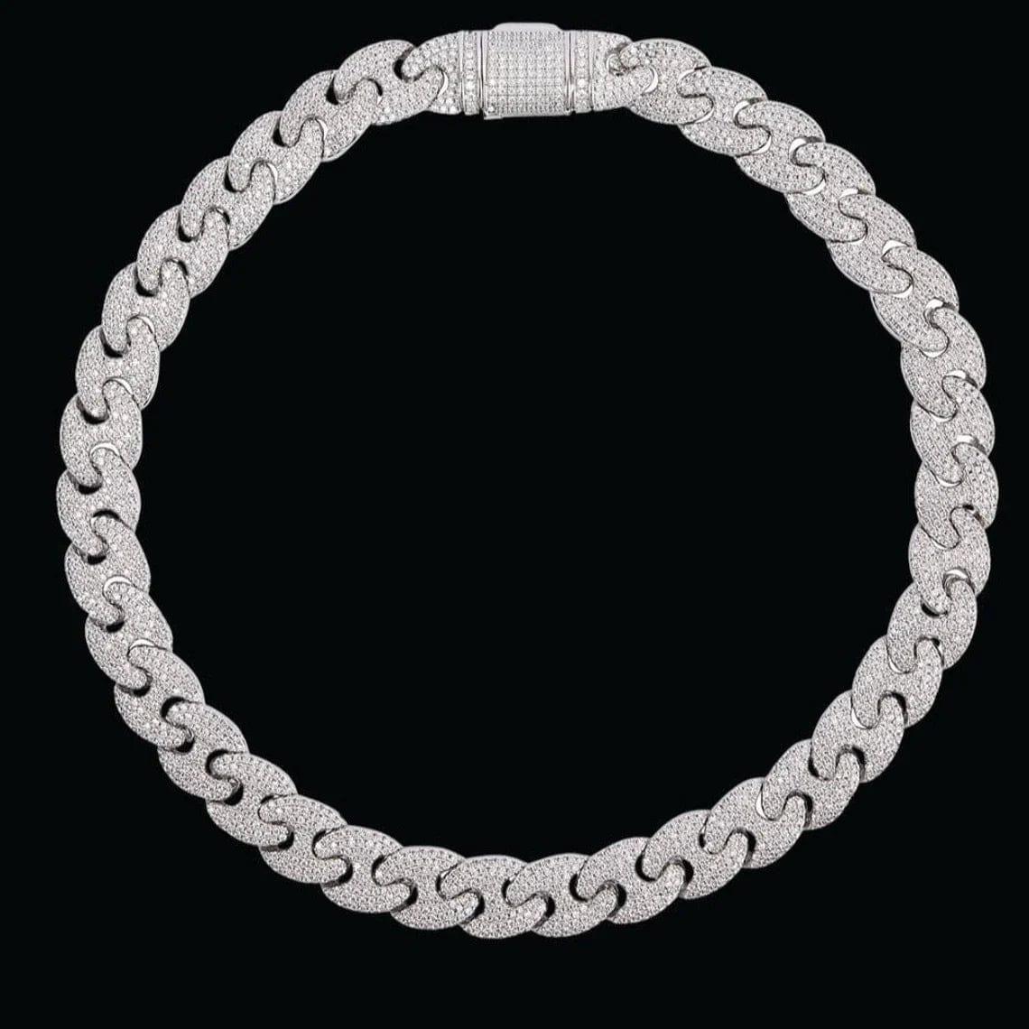 Men's MOISSANITE MIAMI Cuban Link Chain 14mmx 26 REAL 925 Sterling Silver