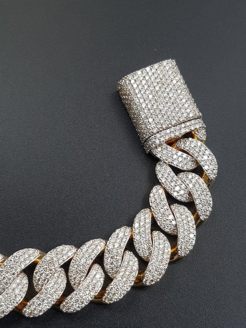 18 MM VVS Moissanite Diamond Cuban link Hip Hop Miami Cuban Iced Out Bracelet - JBR Jeweler