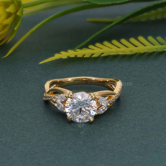 Bouquet Round Lab Grown Diamond Engagement Ring