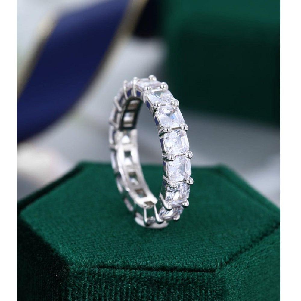 Asscher Cut Wedding Bridal Stacking Matching Band Promise Gift - JBR Jeweler
