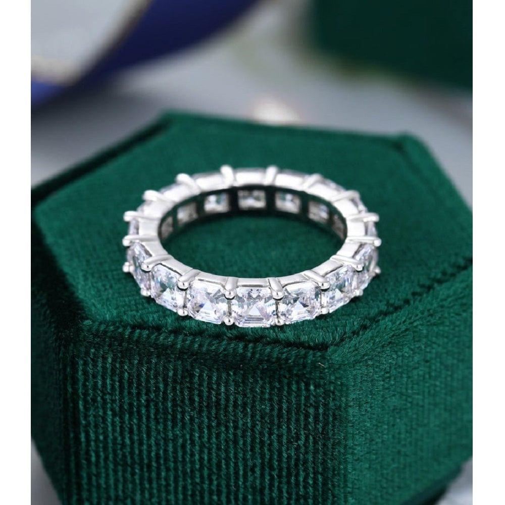 Asscher Cut Wedding Bridal Stacking Matching Band Promise Gift - JBR Jeweler