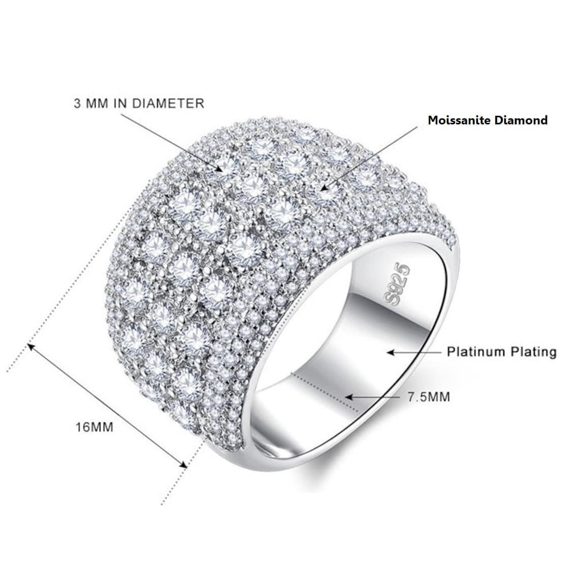Full Iced Out Moissanite Custom Men's Spinning band Party Rings,Hiphop Jewelry - JBR Jeweler