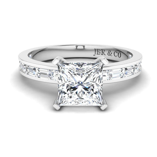 JBR Classic Solitaire Princess Cut Sterling Silver Promise Ring - JBR Jeweler