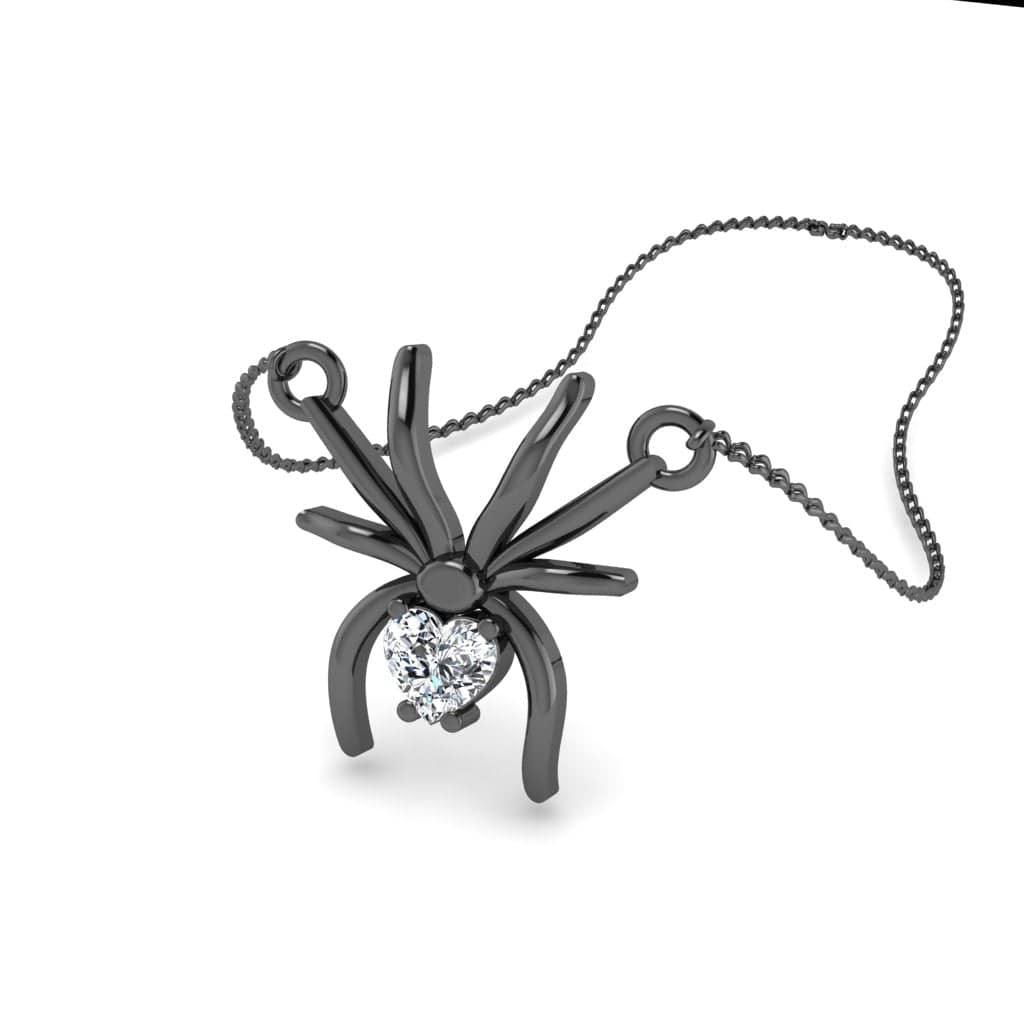 JBR Dainty Scorpio Heart Cut Diamonds Sterling Silver Necklace - JBR Jeweler
