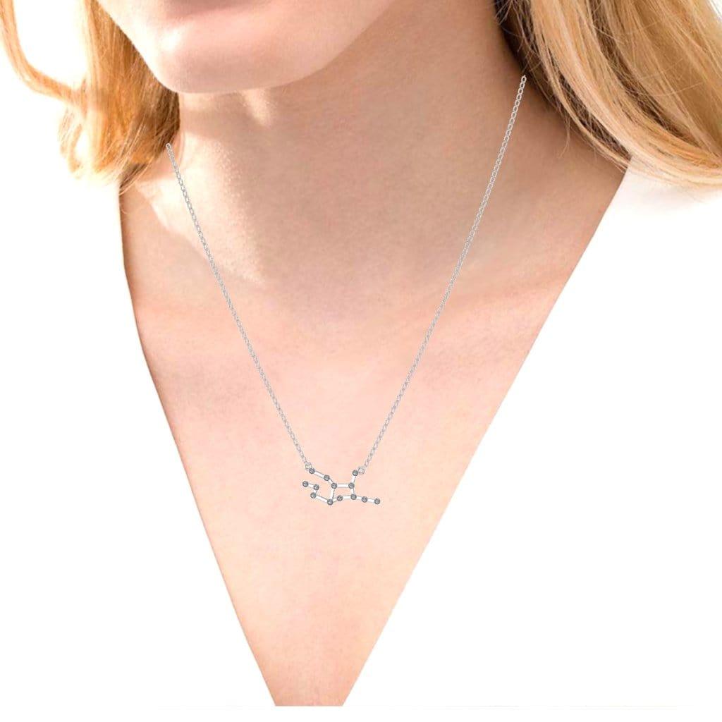 JBR Dainty Virgos Zodiac Sign Sterling Silver Necklace - JBR Jeweler