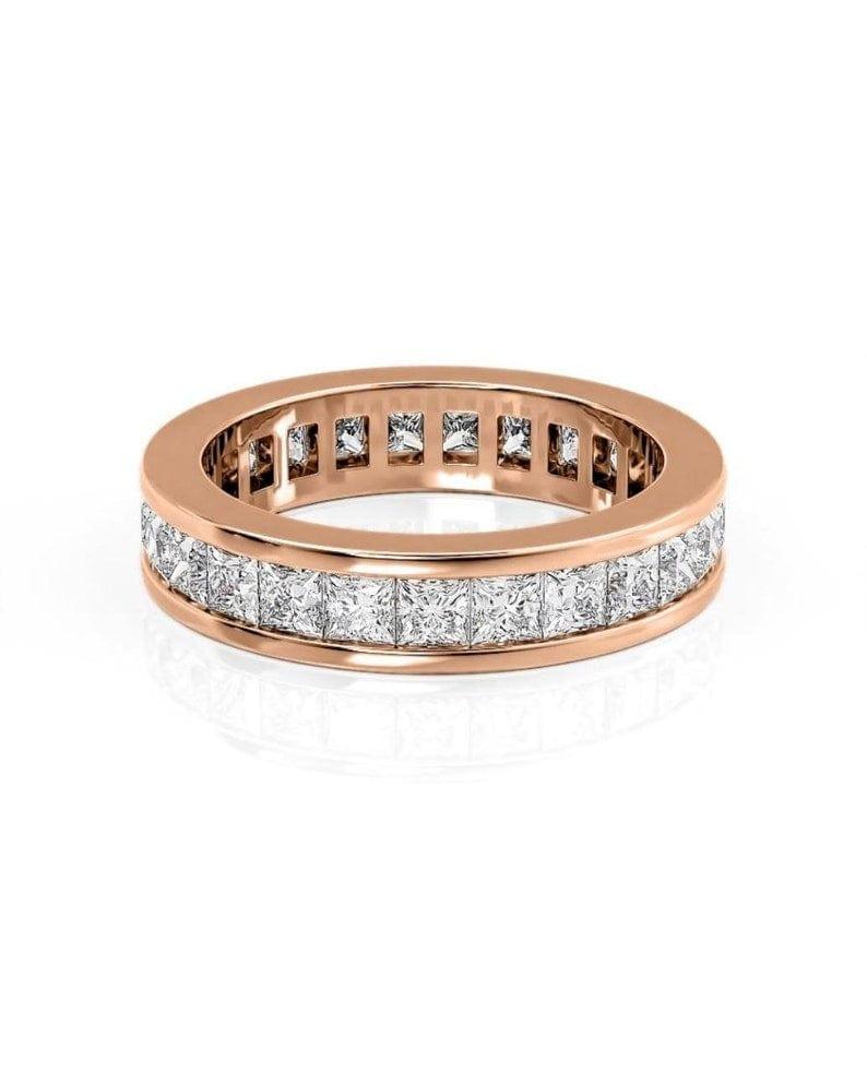 Princess Cut Lab-Grown Diamond Channel Set Wedding Ring - JBR Jeweler