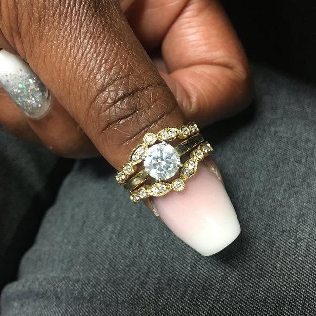 Round Cut Lab Grown-CVD Diamond Vintage Style Wedding Band - JBR Jeweler