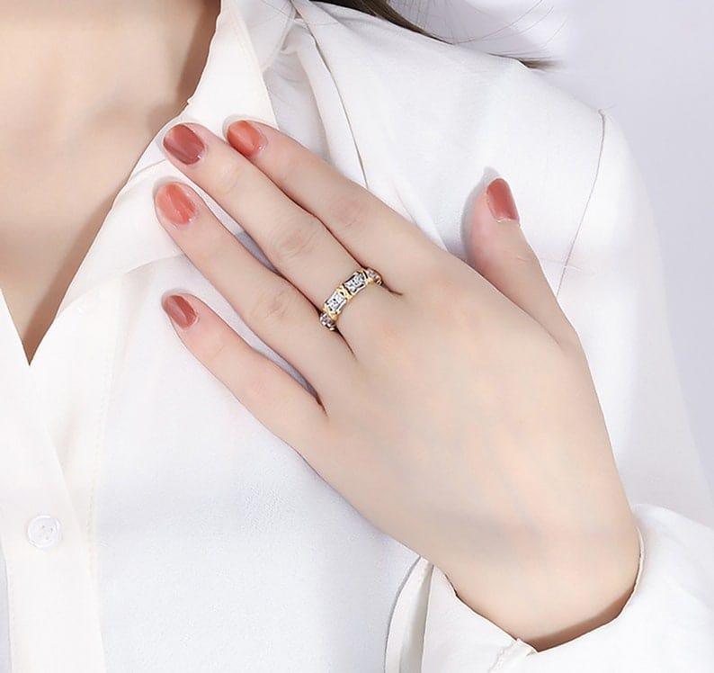 Round Cut Lab-Grown Diamond X Wedding Promise Ring - JBR Jeweler