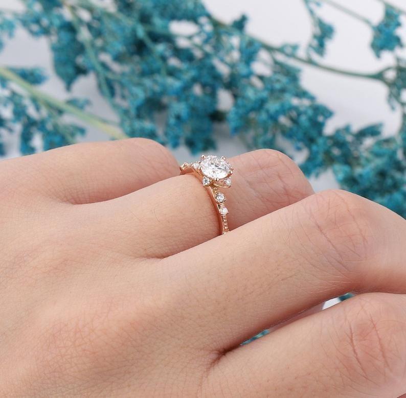 Moissanite fire engagement rings deals
