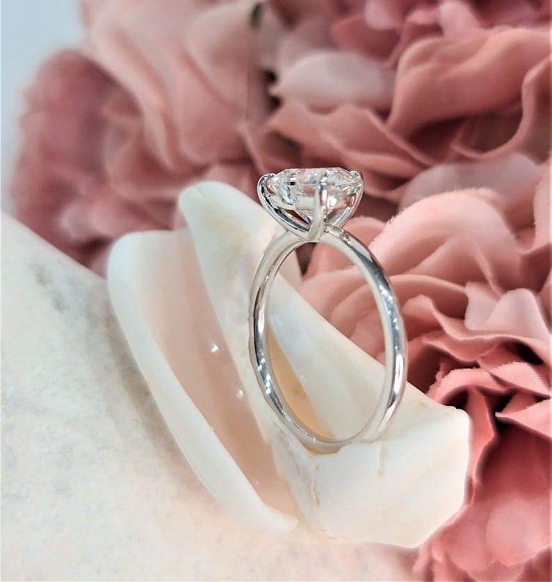 1.00Ct Heart Cut Lab Grown-CVD Diamond Engagement Ring - JBR Jeweler