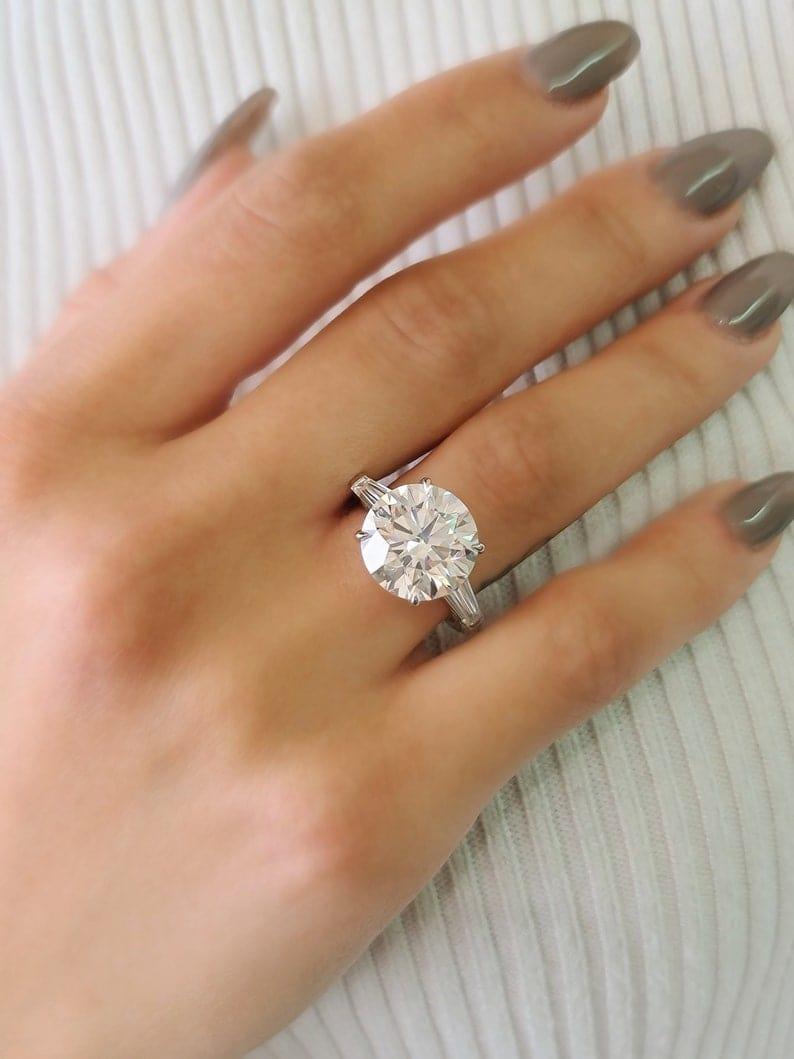 1.00Ct Round Lab Grown Diamond Engagement Full Eternity Ring - JBR Jeweler