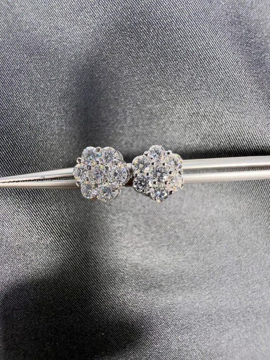 1.10 TCW Round Cut Lab Grown Diamond Screw Back Earring - JBR Jeweler
