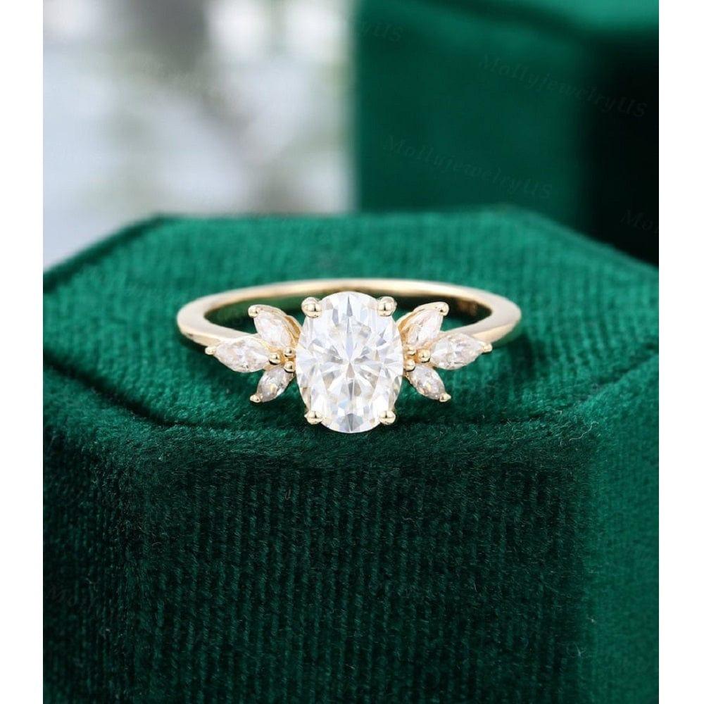 1.25 CT Oval Cut Diamond Bridal Anniversary Gift Moissanite Engagement Ring - JBR Jeweler