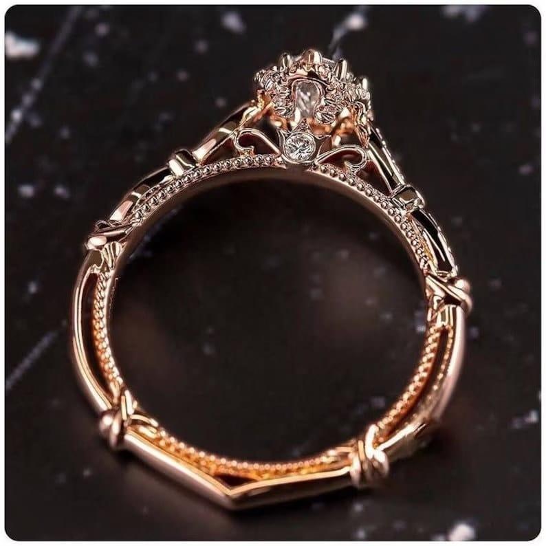 1.50CT Marquise Cut Moissanite Vintage Style Engagement Ring - JBR Jeweler