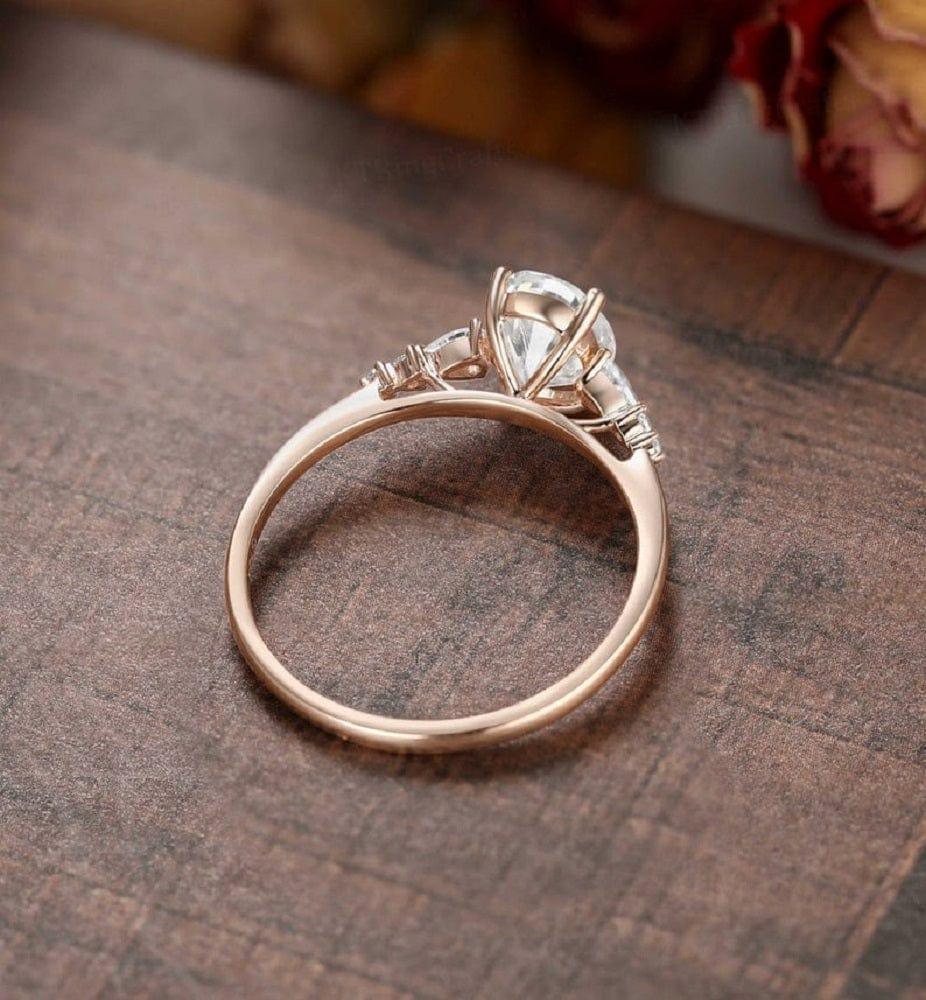 1.50CT Oval cut Rose Gold Wedding Ring with Stacking Ring Set - JBR Jeweler