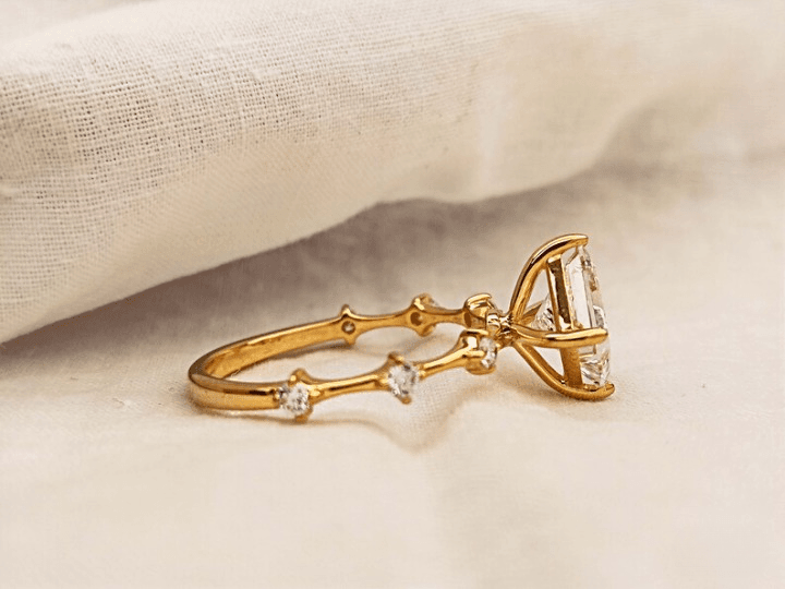 1.50CT Princess Cut Solitaire Lab-Grown Diamond Engagement Ring - JBR Jeweler