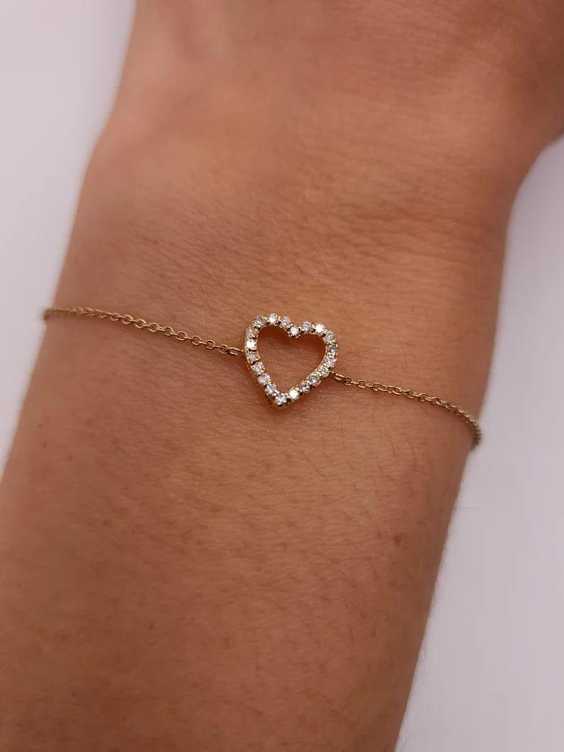 Delicate shop heart bracelet