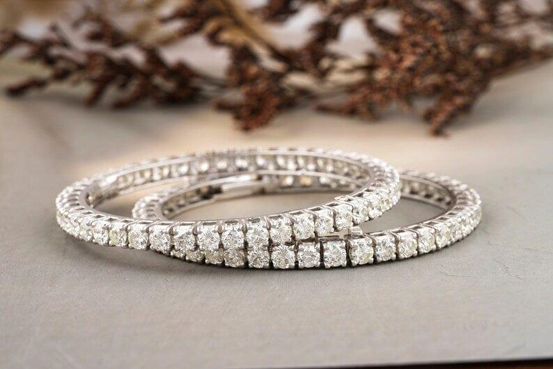 14kt Gold Bracelet Real Round Diamond Bangle, 1 piece at Rs 311400/piece in  Mumbai