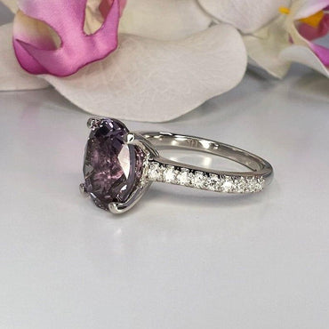 14K Solid Gold Oval Cut Alexandrite Engagement Ring For Gift - JBR Jeweler