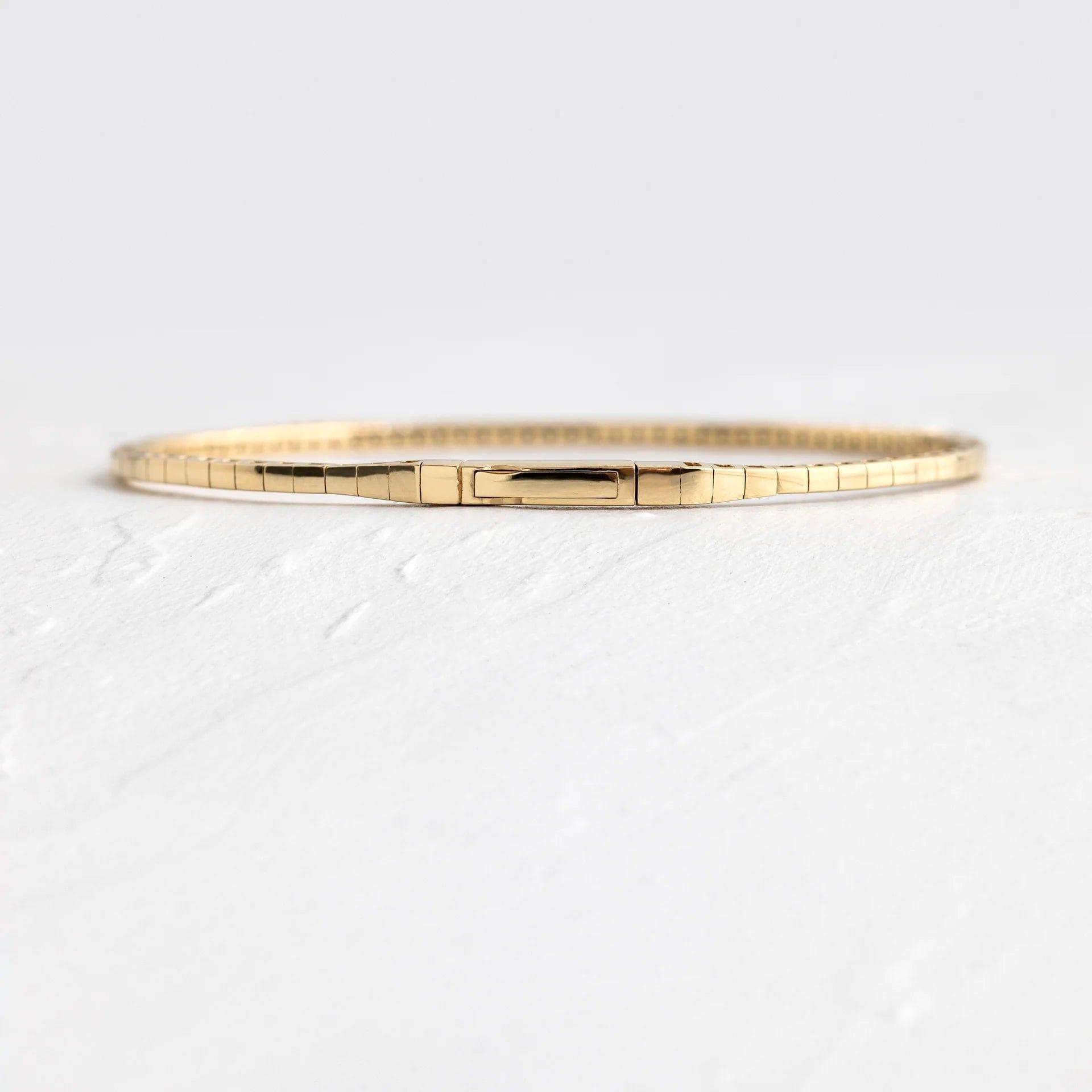 14k Solid Gold Round Shaped Lab Grown Tennis Wisp Bracelet - JBR Jeweler