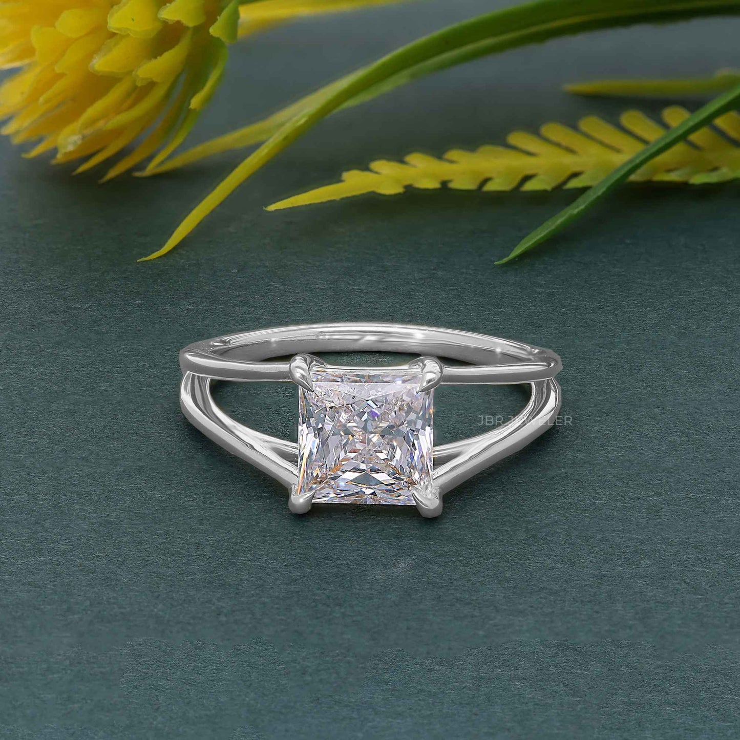 Split Shank Princess Cut Lab Grown Diamond Solitaire Ring