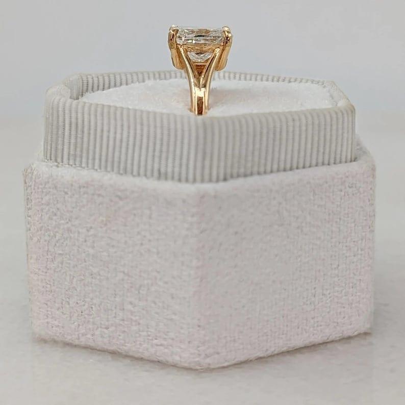 1CT Long Cushion Cut Lab-Grown Diamond Engagement Ring - JBR Jeweler