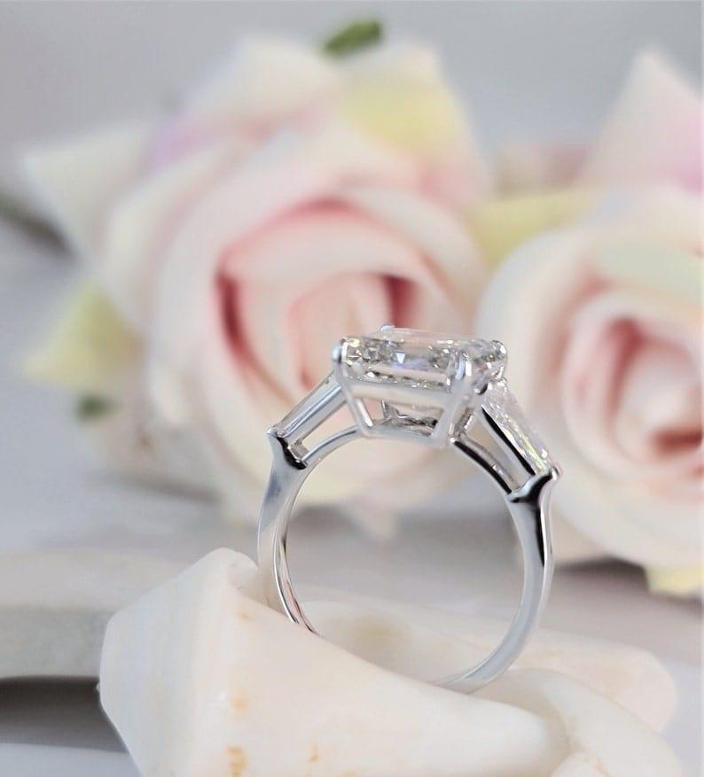 2.00Ct Asscher Shaped Lab Grown Diamond Engagement Ring - JBR Jeweler
