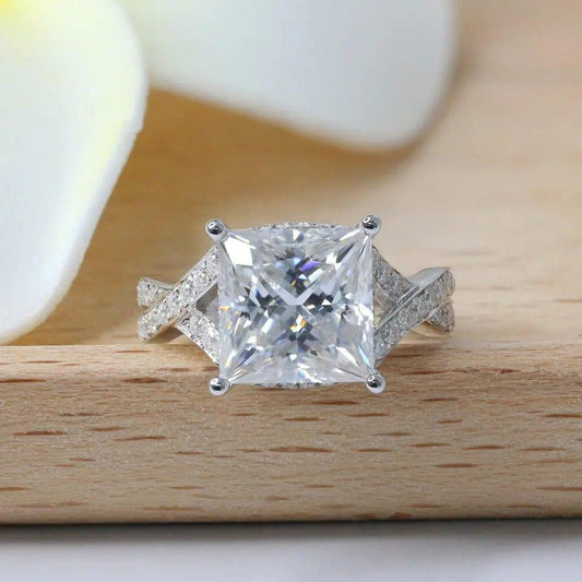 2.00Ct Princess Cut Lab Grown Diamond Split Shank Engagement Ring - JBR Jeweler