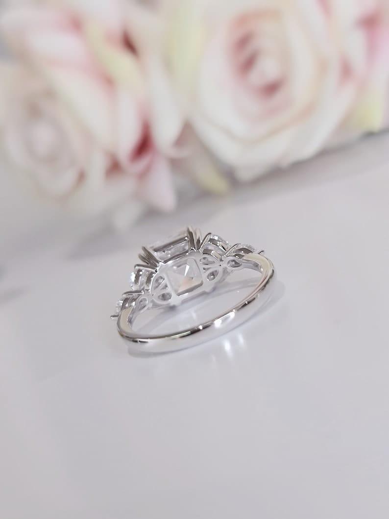 2.5CT Asscher Cut Certified F-VS1 Lab-Grown Diamond Engagement Ring - JBR Jeweler