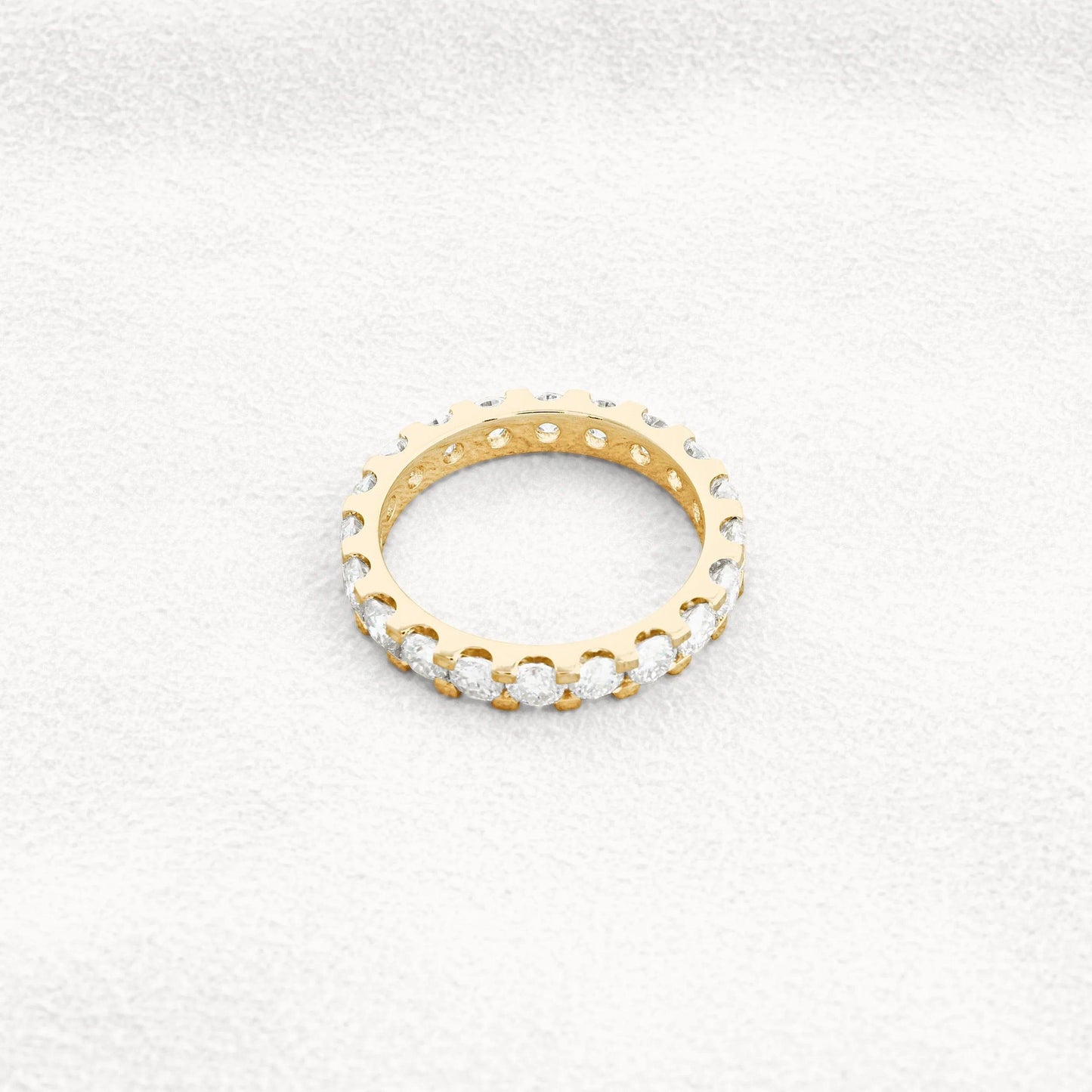 2 CT Round Shaped 3MM Lab Grown diamond Full Eternity Wedding Ring - JBR Jeweler