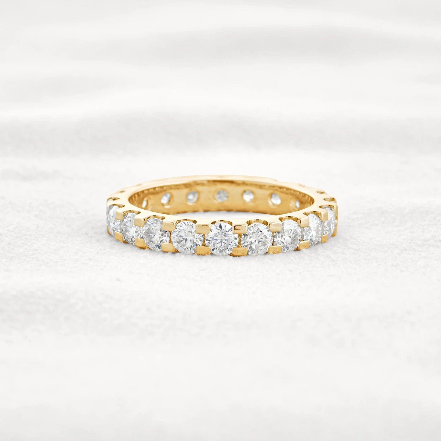 2 CT Round Shaped 3MM Lab Grown diamond Full Eternity Wedding Ring - JBR Jeweler