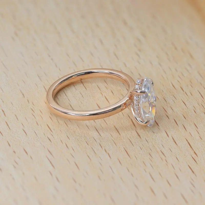 2CT Marquise Cut Solitaire Moissanite Engagement Ring for Her - JBR Jeweler