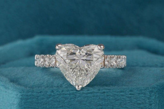 3.50CT Heart Lab-Grown Diamond Solitaire Engagement Ring - JBR Jeweler