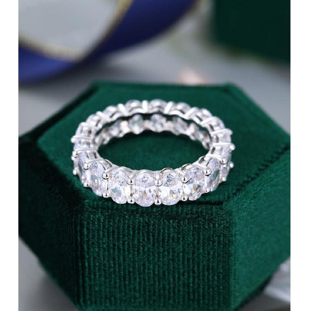 3.60CT Full Eternity Oval Cut Unique Wedding Band Gift - JBR Jeweler