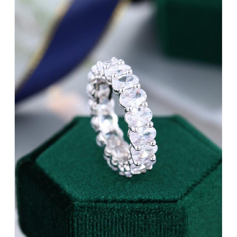 3.60CT Full Eternity Oval Cut Unique Wedding Band Gift - JBR Jeweler