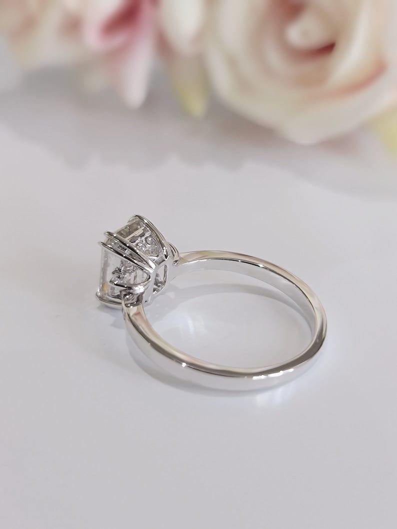 3CT Emerald Cut Certified Lab-Grown Diamond Engagement Ring - JBR Jeweler