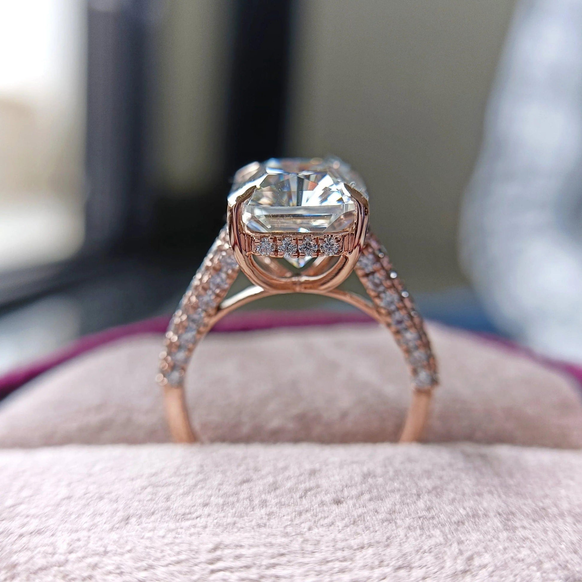 3CT Radiant Cut Pave Set Lab-Grown Diamond Engagement Ring - JBR Jeweler