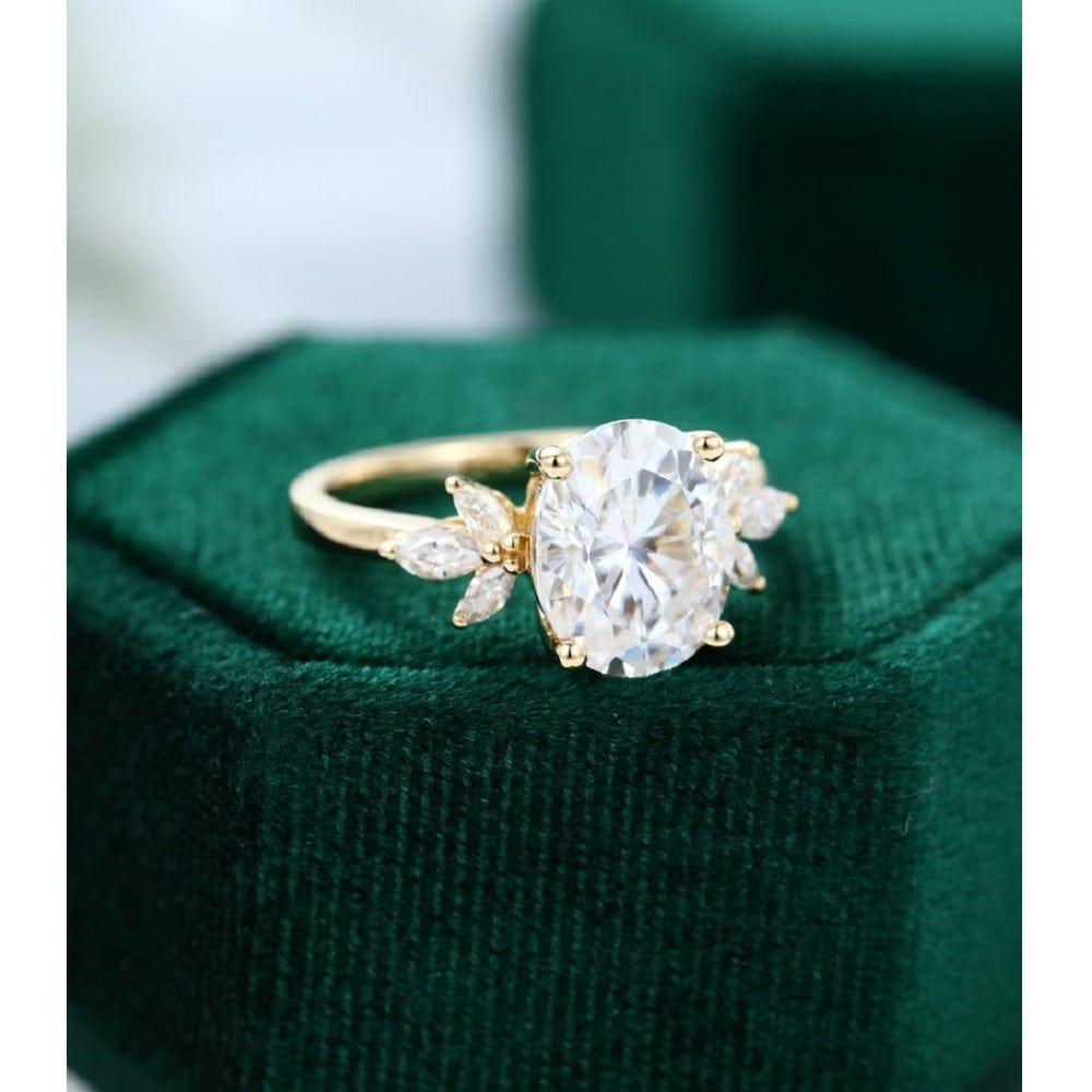 8x10 MM Oval Cut Diamond Moissanite Engagement Ring For Women - JBR Jeweler
