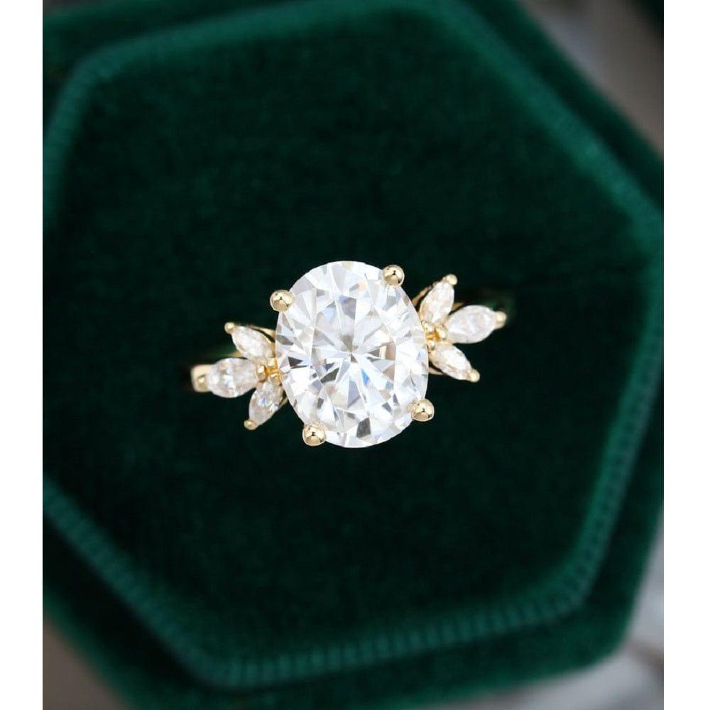8x10 MM Oval Cut Diamond Moissanite Engagement Ring For Women - JBR Jeweler