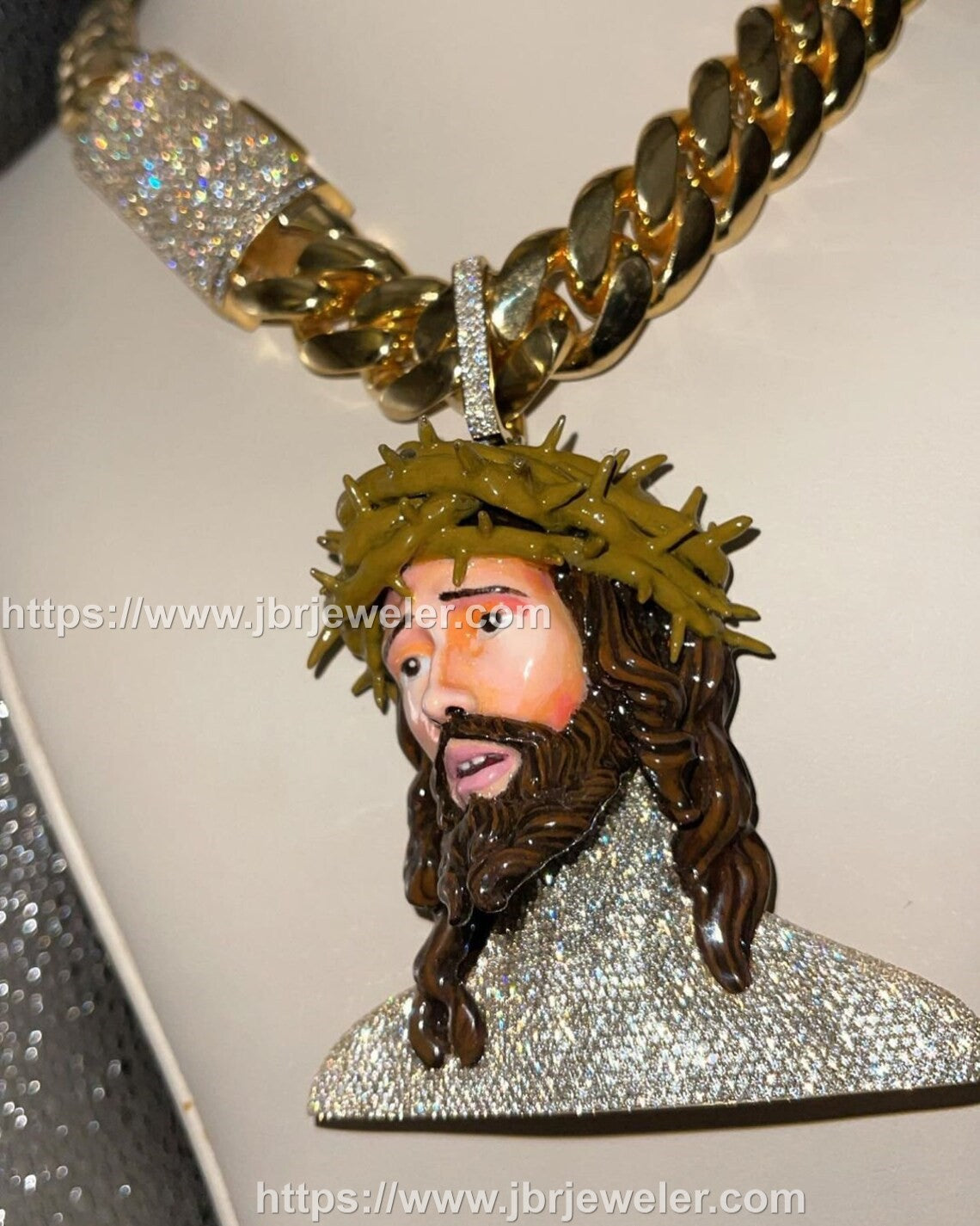 Jesus 3D Face Pendant Custom Hip Hop Moissanite Iced Out Pendant