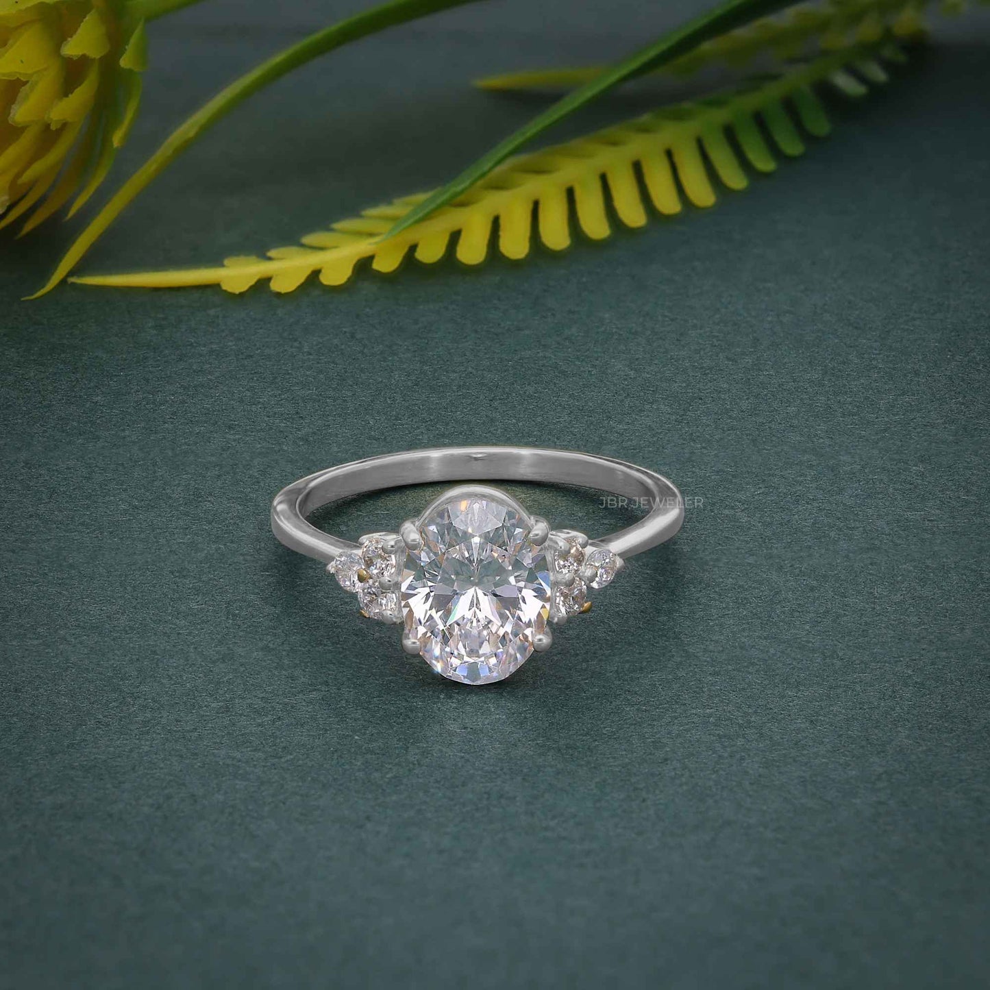 Muse Oval Cut Moissanite Diamond Engagement Ring
