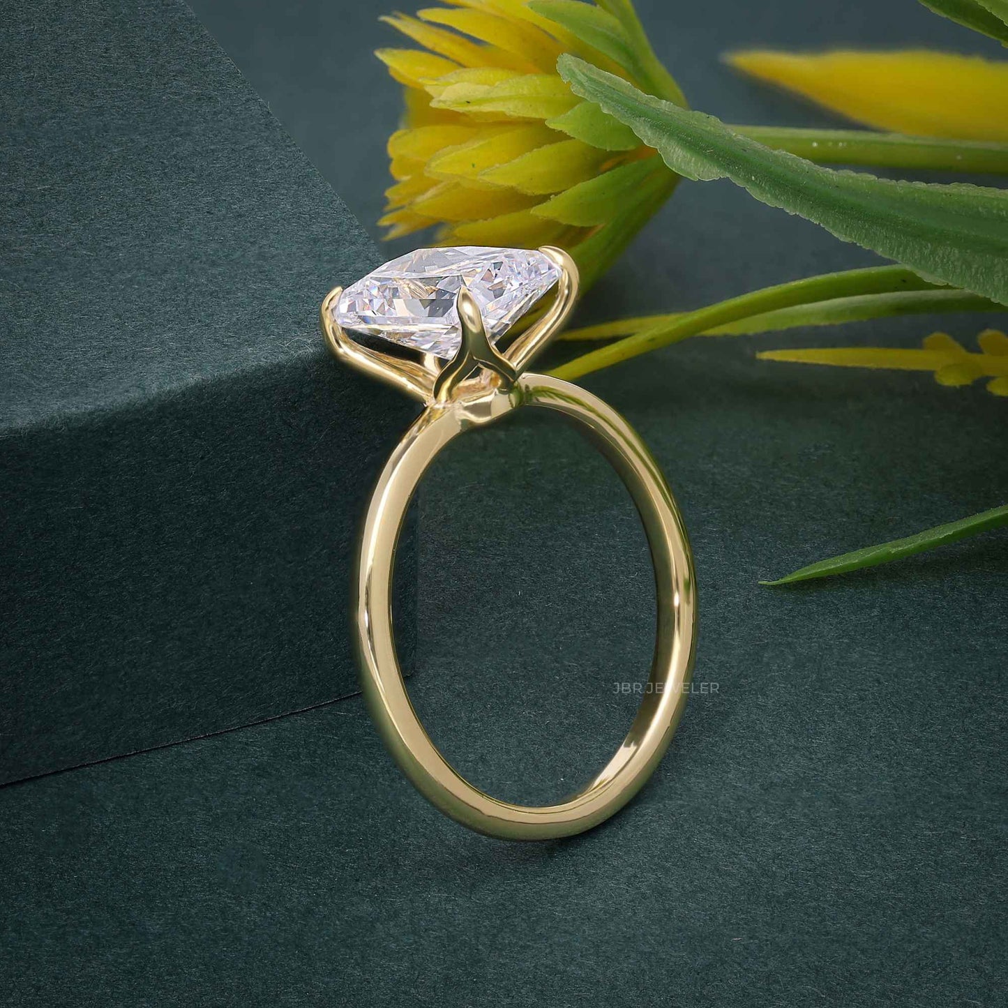 Petal Radiant Lab Grown Diamond Solitaire Ring