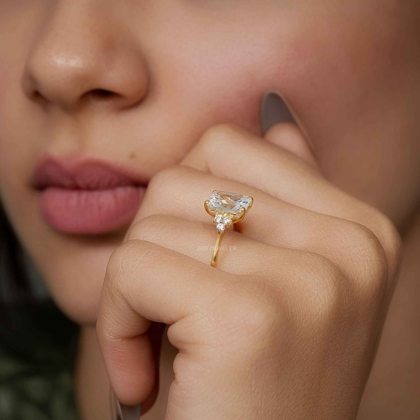 Muse Radiant Cut Lab grown Diamond Engagement Ring