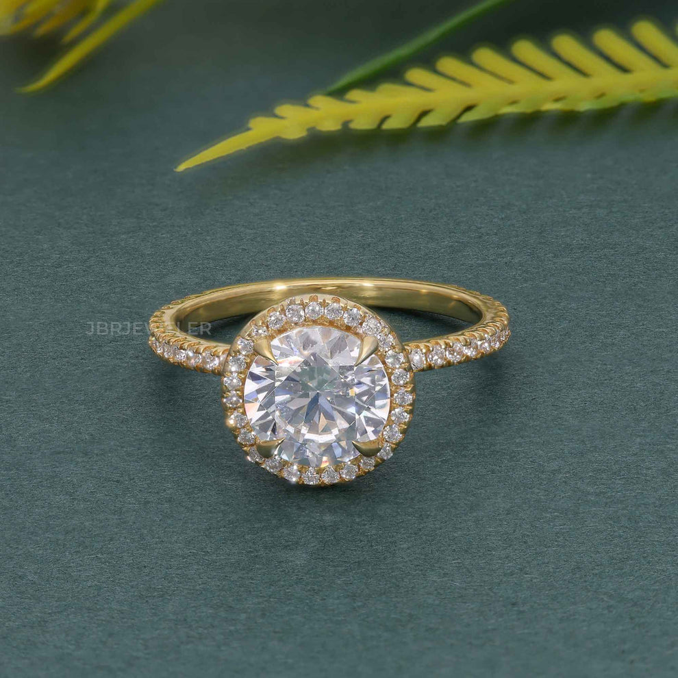 Daphne Round Halo Lab Grown Diamond Engagement Ring