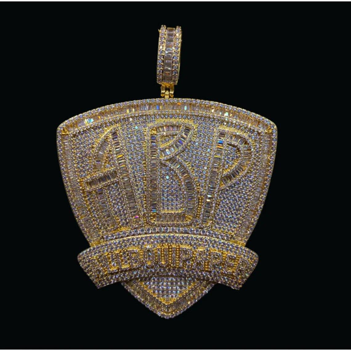 All Bout Paper BIG Luxury Baguette & Round Moissanite Diamond ABP Iced Out Pendant - JBR Jeweler