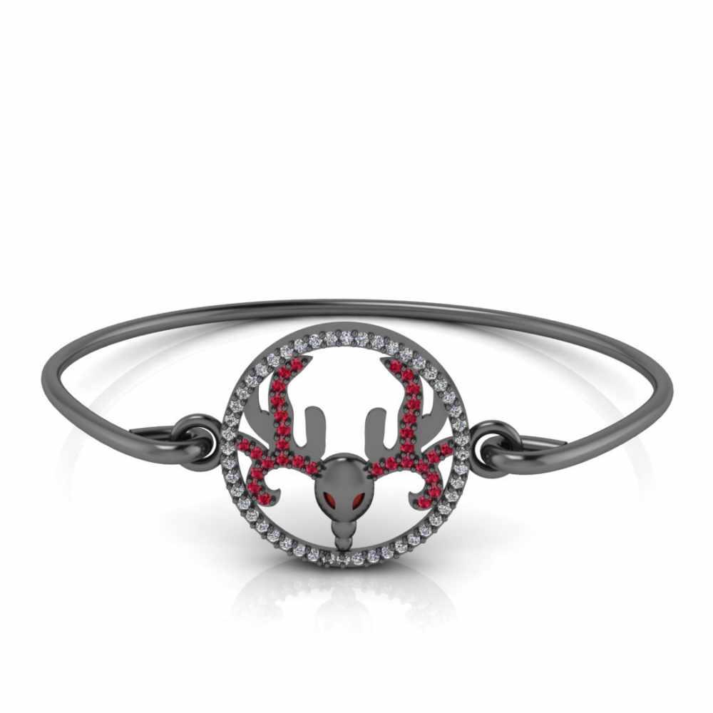 Antler Sterling Silver Bangle Bracelets For Women - JBR Jeweler
