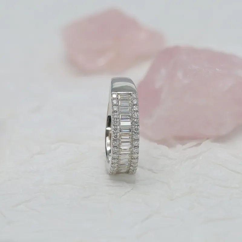Baguette Cut Moissanite Wedding Ring For Women - JBR Jeweler