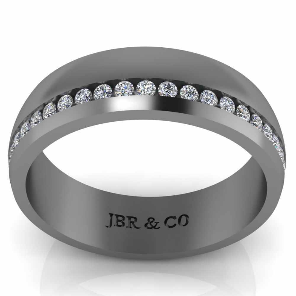 Channel Design Sterling Silver Men's Band - JBR Jeweler