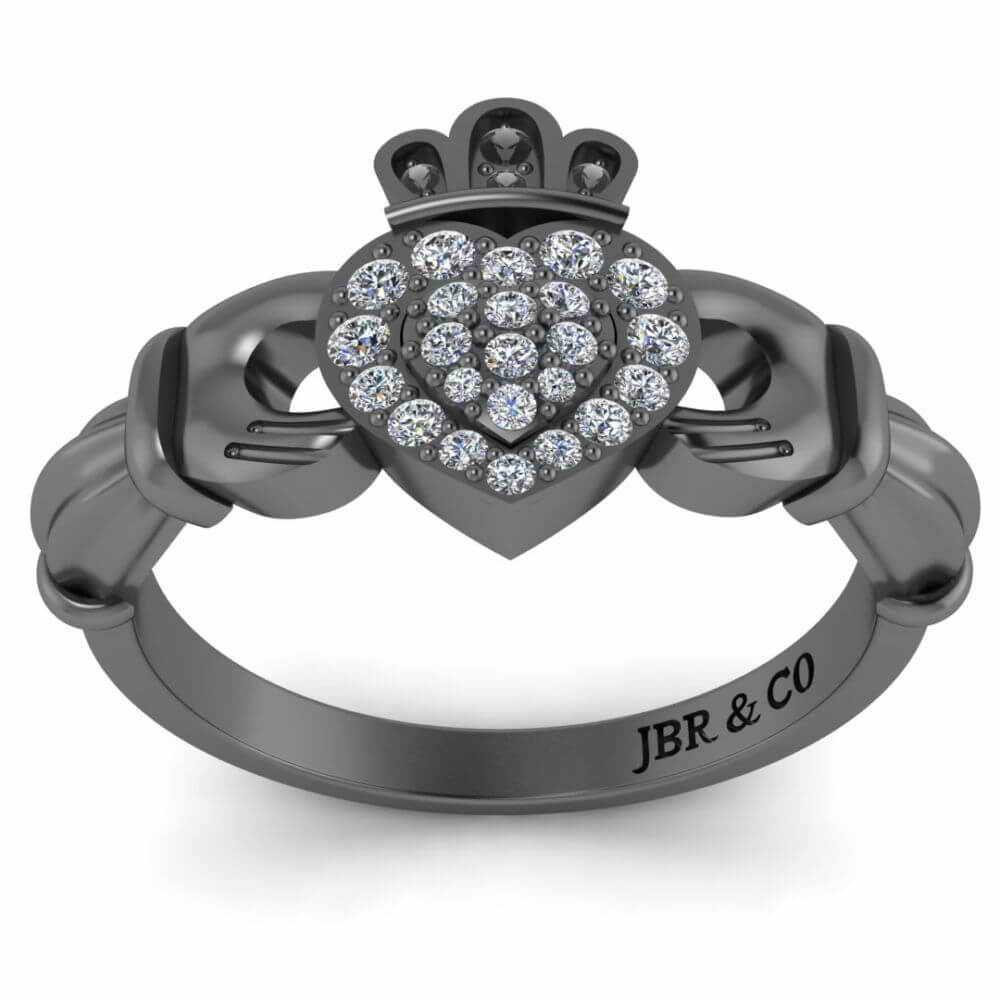 Cluster Sterling Silver Claddagh Ring - JBR Jeweler